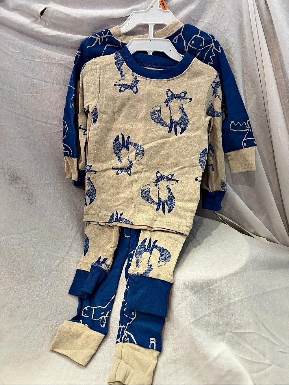 Carter's Baby Pajama Set Blue & Cream NWT /12 months